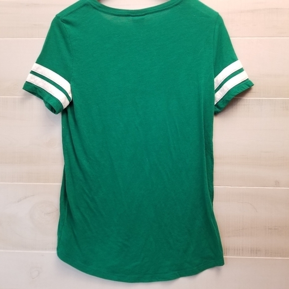 {M} PINK VS Happy Holla Days Christmas Jersey Tee - Picture 5 of 7